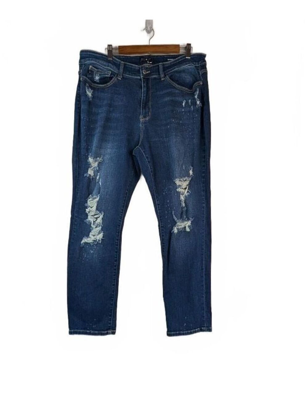 Judy Blue Boyfriend Fit Distressed Stretch Denim Jeans Size 20W